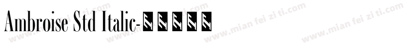 Ambroise Std Italic字体转换